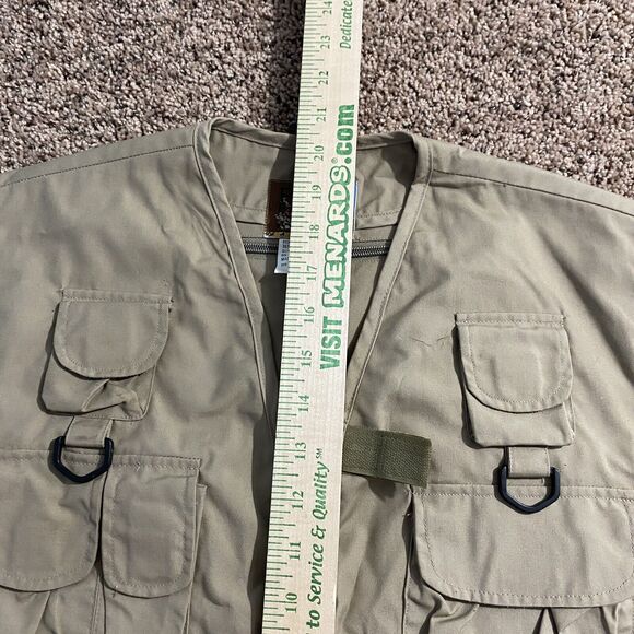 RIO BRAVO Tan Cotton Fly Fishing Tackle Safari Vest Jacket Adult Size XL - Picture 7 of 7